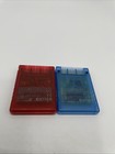 Official Oem Sony Playstation 2 Ps2 8mb Memory Card Red blue 2 Pack