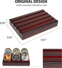 Challenge Coin Holder Display Case 4 Row Solid Wood Military Coin Rack Small    