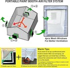 Rainproof Portable Paint Booth 10x10x9ft Spray Booth With 4pcs Mesh Windows