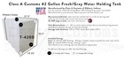 42 Gallon Fresh   Gray Water Holding Tank Storage Food Shower Wash Dish T-4200