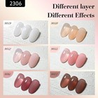 9ml Hema-free Fall Gel Nail Polish Set- 6pcs Jelly Nude Pink Neutral Transparent
