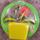 Solar Powered Dancing Pink Flower In Yellow Pot Bobble Head Toy 