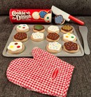 Melissa   Doug Cookie Dough Slice And Bake Wooden Toy Kitchen Set W Baking Sheet