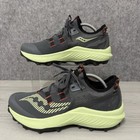 Saucony Endorphin Rift Men s Trail Running Shoes  Gray green Size 10 5
