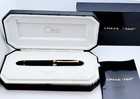 Omas Extra 360 Magnum Fountain Pen-black blue Cotton Resin- 18k Gold Nib-new-box