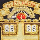 Brand New Vintage Brown University Ivy League Patch Hand Made Gold Thread