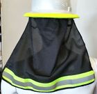 2 Pc  Fx Safety Hard Hat Neck Shield Helmet Sun Shade Hi Vis Reflective Stripe