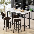 3 Piece Bar Table Set Of Pub Bar Table And Chairs Set for 2 kitchen Table Set