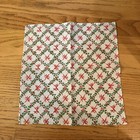 Set Of 7 Vintage Christmas Holly   Bows Fabric Cotton Napkins Never Used