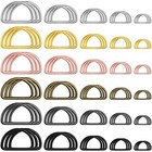  90 Pieces Assorted Color Metal D Rings For Purse D Shape Buckles Multi 