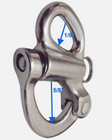 5 Pcs Stainless Steel Fixed Eye Snap Shackle 2  Sailboat Quick Release Locking