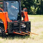 Titan Attachments Hd Skid Steer Hay Frame Attachment  Three 39  Hay Spears