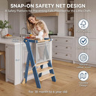 Foldable Toddler Standing Tower For Kitchen Learning   Adjustable Height  Safety