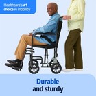  Medline Durable Folding Steel Transport Wheelchair With Swing-away Footrests 