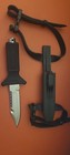 Scuba Divers Knife With Straps And Serrated Edge 
