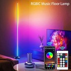 2pcs 47  Smart Led Floor Lamp Rgb Remote  app Control Music Sync Corner Lighting