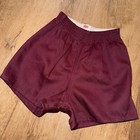Nos Hanes Shorts Vtg 1960s Cotton Sport Gym Athletic Burgundy Deadstock Mens Xs