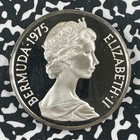 1975 Bermuda Royal Visit  25 Dollars Lot b3492 Silver  Proof  With Case