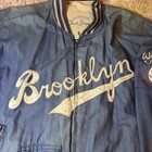 Vtg Mirage First String 1955 World Series Brooklyn Dodgers Jacket Xl Distressed