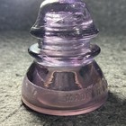 Vintage Whitall Tatum Co  Glass Insulator No  1 Amethyst Purple Rare Chip