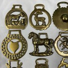 Brass Horse Medallion Lot Of 20 Antique To Vintage Heart Tally Ho Lion Crown