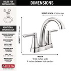 Delta Casara Centerset Bathroom Faucet 2-handle Chrome-certified Refurbished