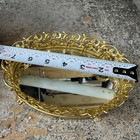 Vintage Lipstick Holder Vanity Gold Tone Mcm 5 Tube Oval Tray