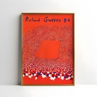 Roland Garros 1984 Poster  Vintage Tennis Print  Mid Century Sports Wall Art