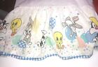 Baby Looney Tunes Material Crib Bed Skirt Balloons Vtg 2000 Valance