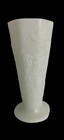 Vintage Octagonal Mid-century Modern Milk Glass Vase Grape Pattern Mcm 9 5    Tall