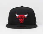 New Era 59fifty Men Women Cap Nba Team Chicago Bulls Basic Otc Black Fitted Hat