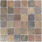 Rainbow Slate Wall And Floor Square Mosaic Tile
