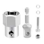 Stainless Steel Top Wind Trailer Jack Crank Handle Cordless Drill Adapter With 