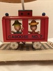 Vintage Nursery Original   s Child s Wooden Train Lamp nightlight shade Works 1975