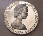 1974 British Virgin Islands 50 Cents Proof Brown Pelican