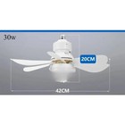 30w Led Ceiling Fan Light E27 Bulb Remote Control Dimmable 85-265v Home Lamp