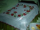 Nos Vtg Bucilla Applique Quilt Kit  8971 Red Garden Poppies 81x108  Double Size