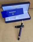 Waterman Phileas Fountain Pen 1990s Dark Purple Marble Medium Two-tone Nib