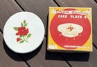 Vintage Happy Birthday Musical Cake Plate 1950s Original Box Music Works  Roses