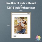 Mat Board Center 12x16 Aluminum Picture Frames Set Of 3 - Displays 8 5x11