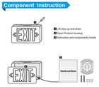 Led Red Exit Sign   Emergency Exit Lights With Battery Backup Set  6 Pack