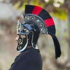 Medieval Black Knight Roman Imperial Soldier Helmet- Warrior Roman Helmet Armor
