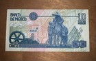 1992 10 Nuevos Pesos El Banco De Mexico Serie Q F4396308 Banknote