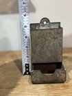 Antique Vtg Tin Match Safe Box Holder Fireplace Kitchen Decor Primitive