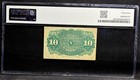 Fr  1261 Fractional 1869 Usa Currency 10c Fourth 4th Issue Usa Bank Note  Pmg 35