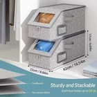 1 2x Stackable Hat Storage Organizer For Baseball Caps 24 Caps Hat Box With Lid