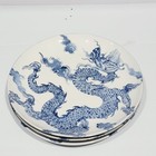 3 Williams Sonoma Korean Table Blue   White Dragon 11  Dinner Plates Rare