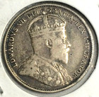 1904 Newfoundland Canada 20 Cents Sterling Silver Coin - King Edward Vii  b2 
