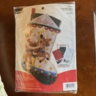 Bucilla  carousel Santa  Jeweled Felt Christmas Stocking Kit