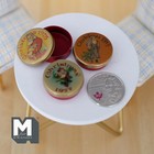 Dollhouse Miniature Christmas Tins With Lids Set Of 3 Metal Cookie Tin 1 12